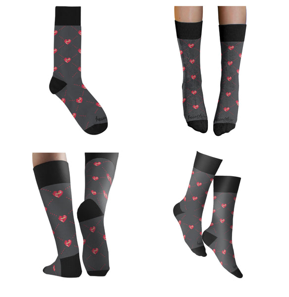 The Argyle Heart Sock